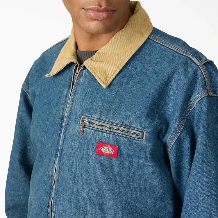 DICKIES DICKIES Mens Denim Painter Jacket Khaki Tinited Blue