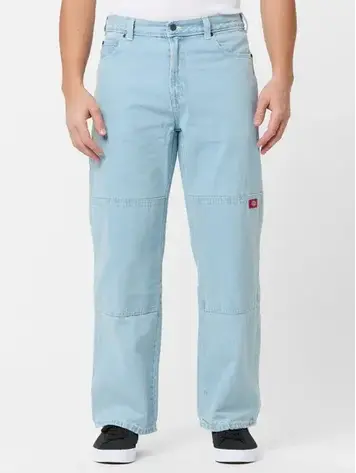 DICKIES DICKIES Mens Loose Straight Double Knee Jean Denim Vintage Wash