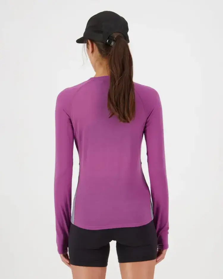 MONS ROYALE MONS ROYALE Bella Merino Long Sleeve Purple Bolt / Grey Heather