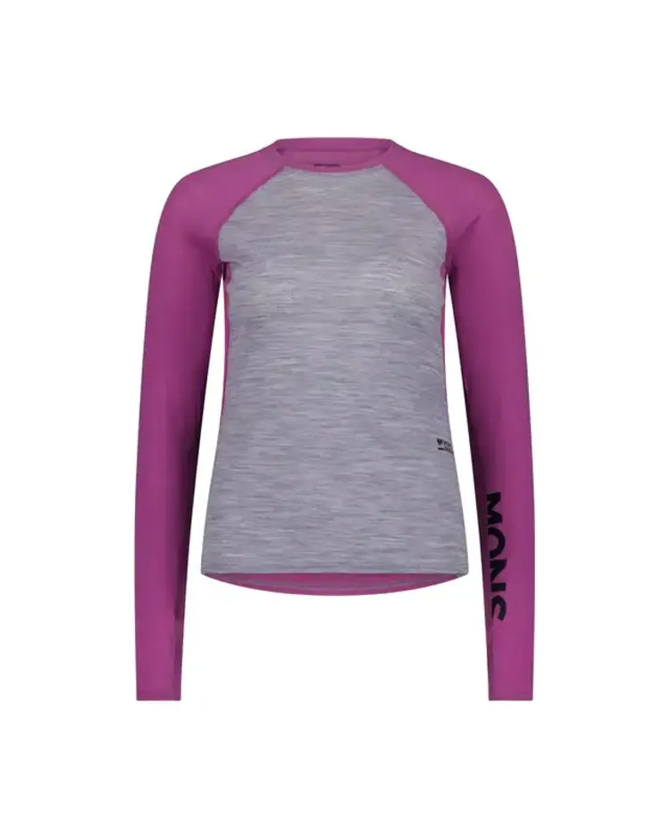 MONS ROYALE MONS ROYALE Bella Merino Long Sleeve Purple Bolt / Grey Heather