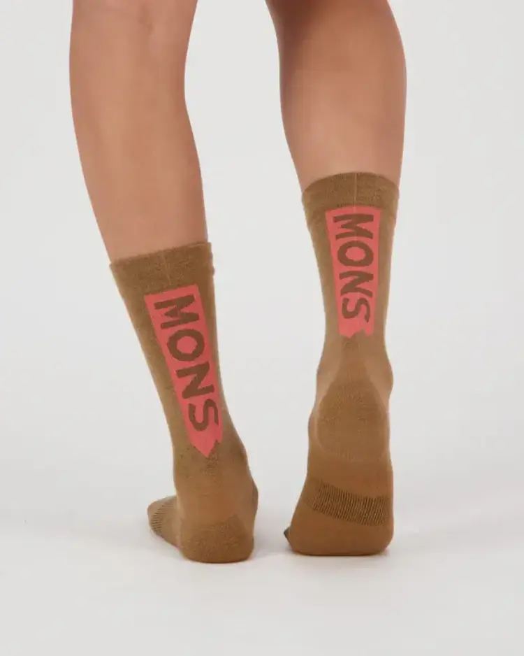 MONS ROYALE MONS ROYALE Atlas Merino Crew Sock Toffee