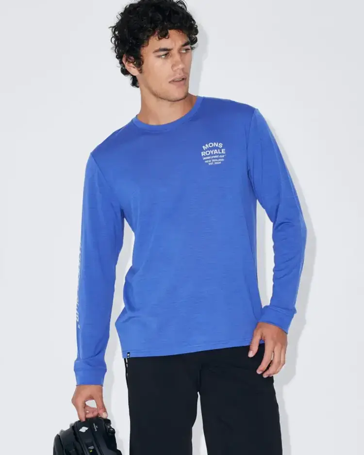 MONS ROYALE MONS ROYALE Icon Merino Long Sleeve Ultramarine