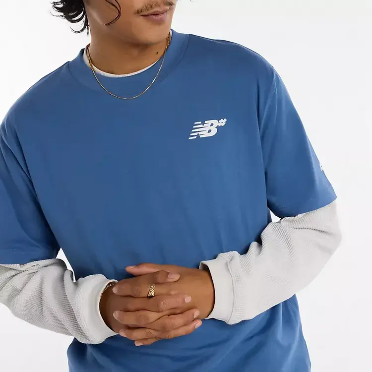 NEW BALANCE NEW BALANCE Numeric Small Logo Tee Blue