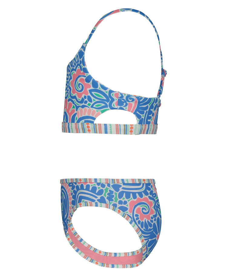 ROXY ROXY Girls' Cascais Rev Bikini Set Silver Lake Blue