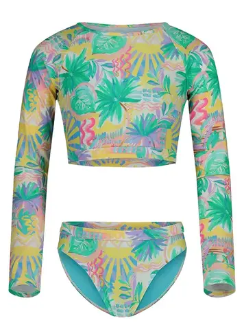ROXY ROXY Girls' Palm Sun Crop Rg Set Blue Radiance