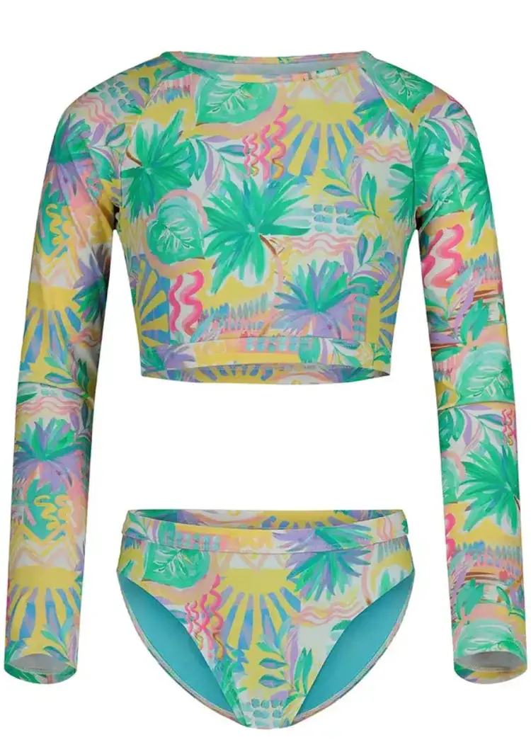 ROXY ROXY Girls' Palm Sun Crop Rg Set Blue Radiance