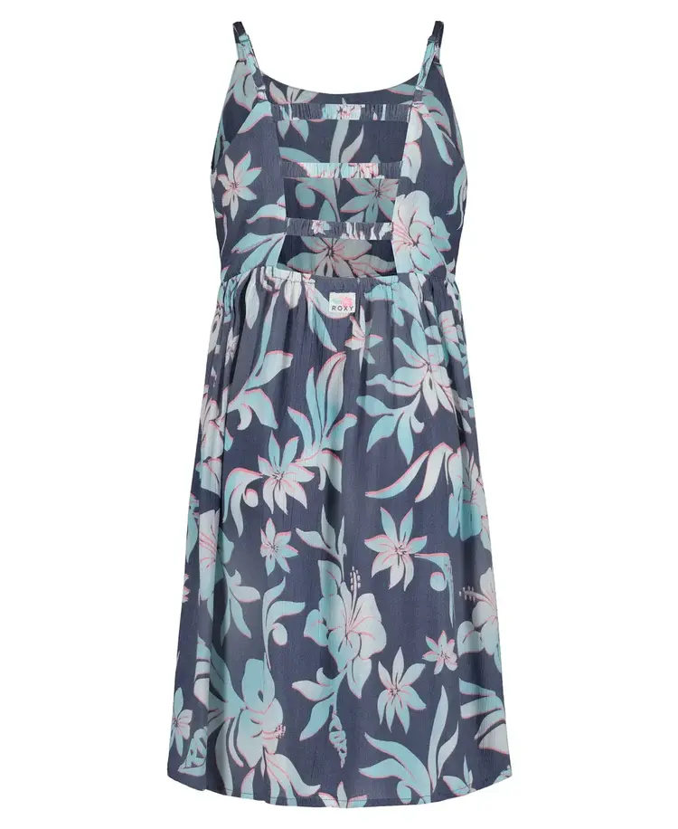 ROXY ROXY Girls' Hibiscus Hype Dress Vintage Indigo