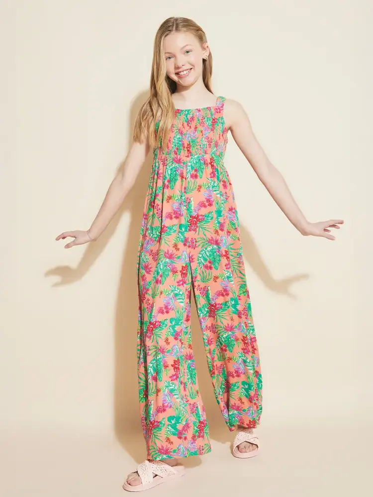 ROXY ROXY Girls' Coastal Breeze Jumpsuit Peach Pink