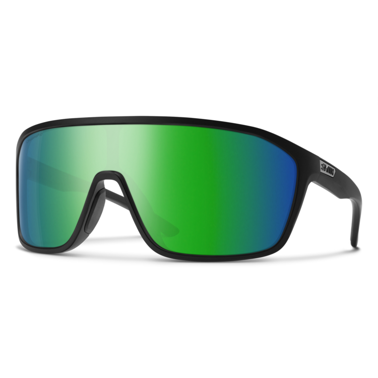 SMITH SMITH Boomtown Matte Black Chromapop Polarized Green Mirror