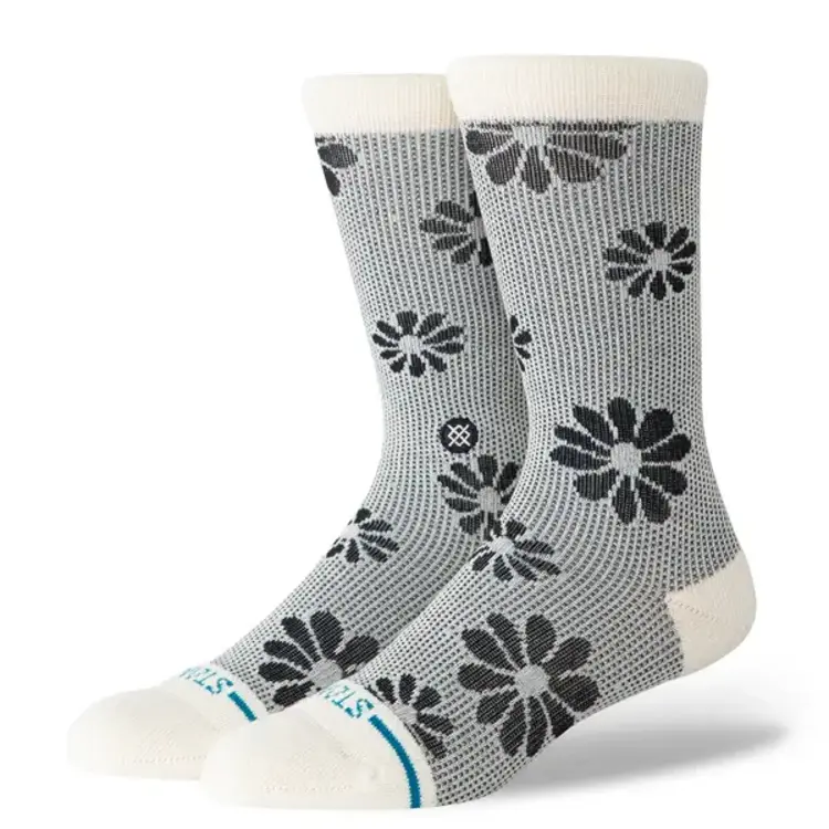 STANCE STANCE Wo Floral Stitch Crew Ivory