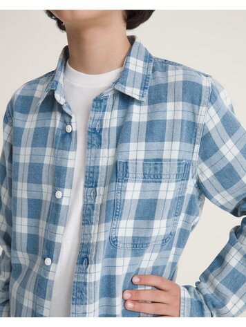 VANS VANS Lawson Vintage Indigo Long Sleeve Shirt Bleach Indigo