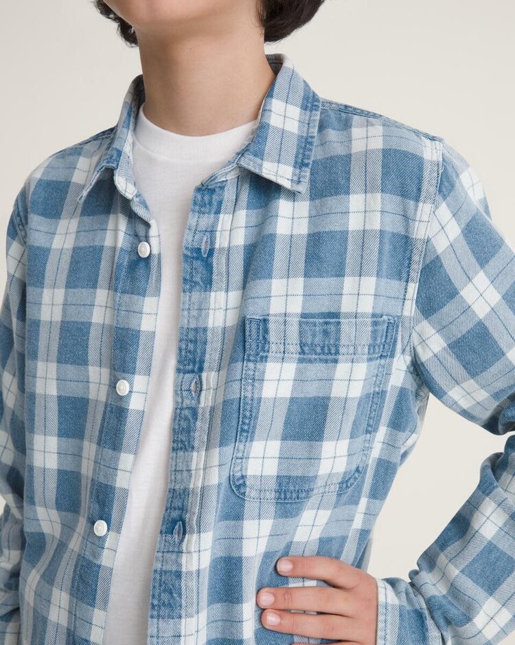 VANS VANS Lawson Vintage Indigo Long Sleeve Shirt Bleach Indigo