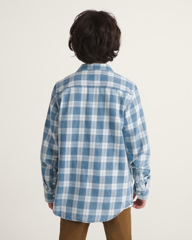 VANS VANS Lawson Vintage Indigo Long Sleeve Shirt Bleach Indigo
