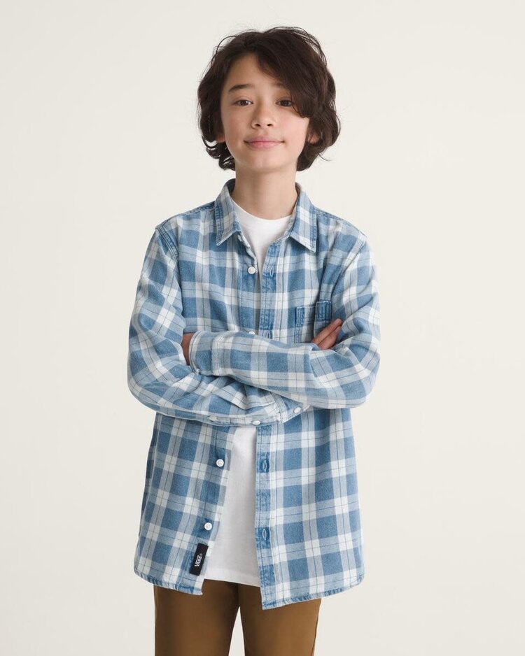 VANS VANS Lawson Vintage Indigo Long Sleeve Shirt Bleach Indigo