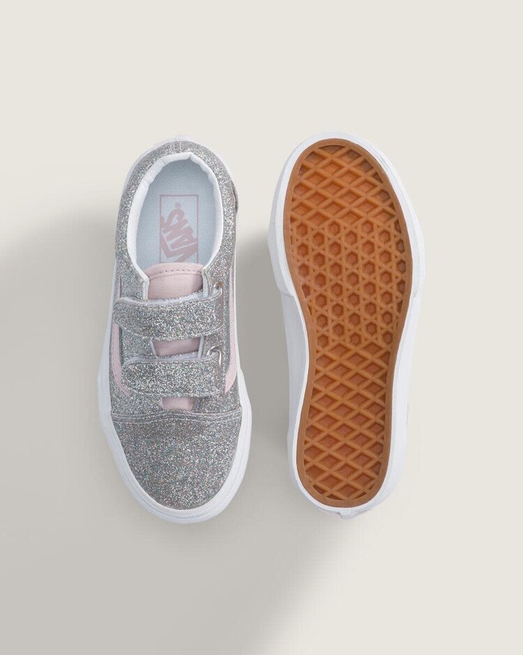 VANS VANS Old Skool™ V Glitter Silver Pale Petal