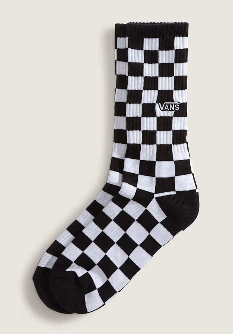 VANS VANS Checkerboard Crew Black White
