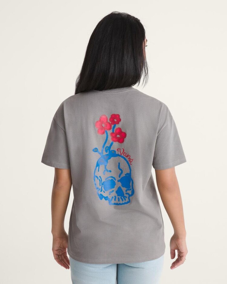 VANS VANS Hand Drawn Floral Short Sleeve Tee Pewter