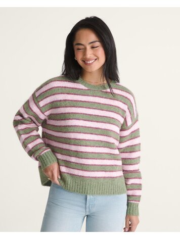VANS VANS Rollins Stripe Sweater Green Balsam Mystic Mulberry