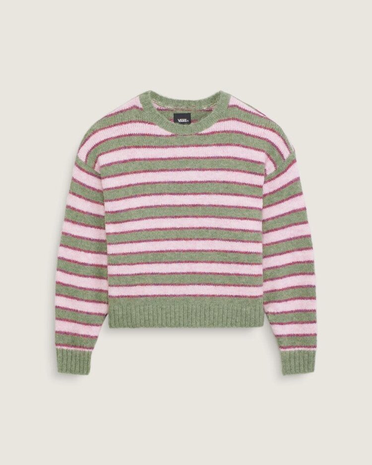 VANS VANS Rollins Stripe Sweater Green Balsam Mystic Mulberry