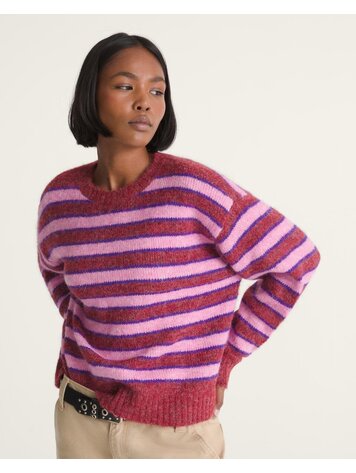 VANS VANS Rollins Stripe Sweater Poppy Ember Purple Licorice