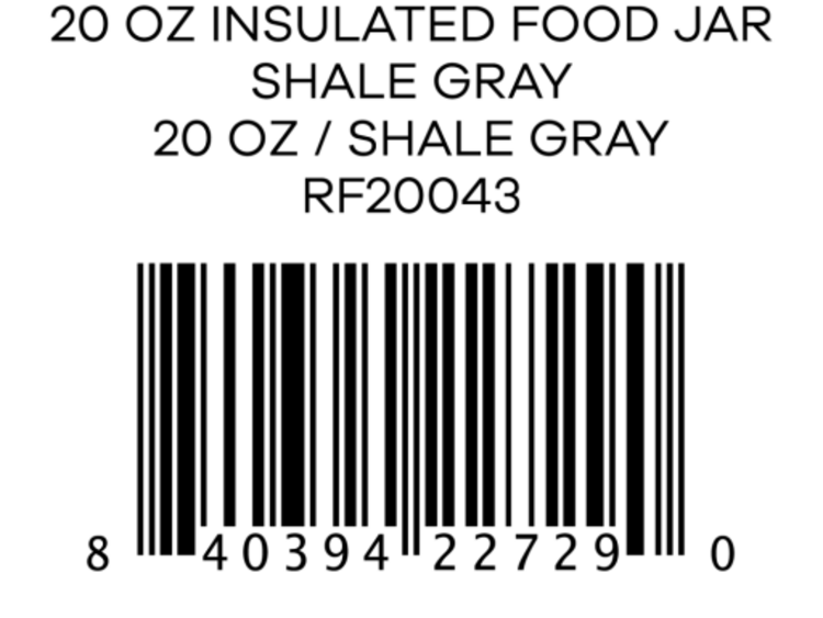 HYDRO FLASK HYDRO FLASK 20oz Insulated Food Jar Shale Gray