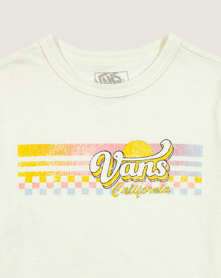 VANS VANS Sun Stripe Short Sleeve Tee Marshmallow