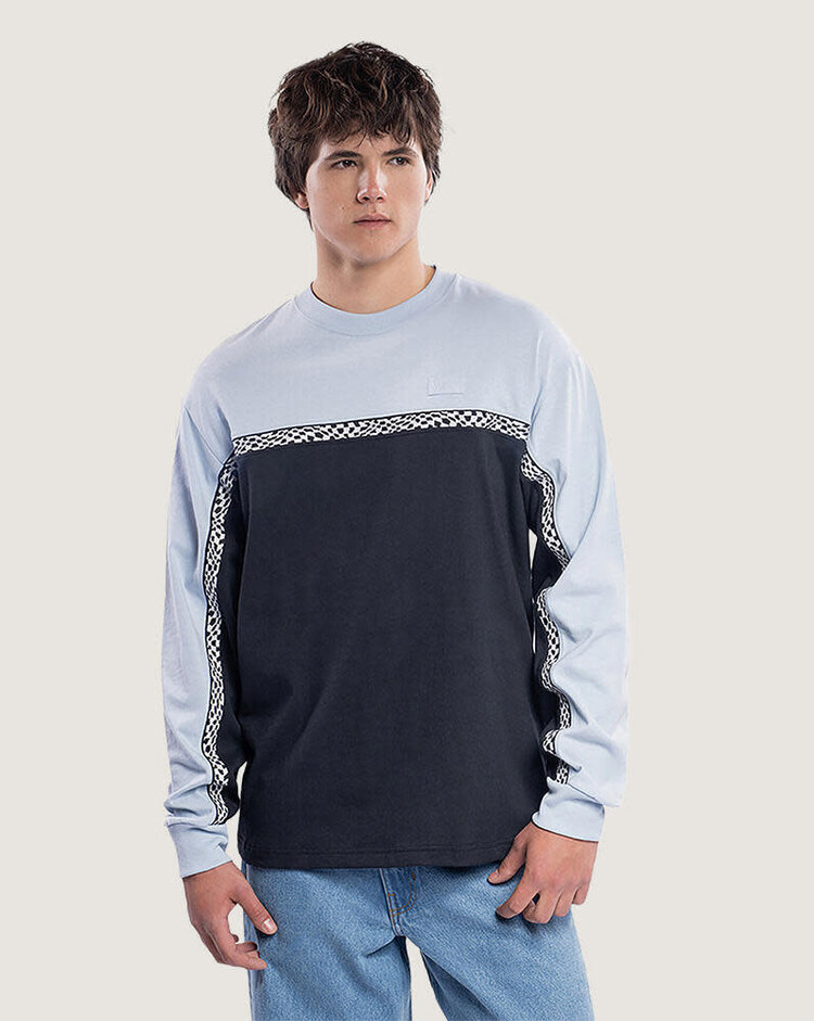 VANS VANS Blocked Checkerboard Long Sleeve Knit Soft Slate Black