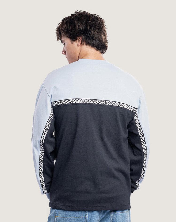 VANS VANS Blocked Checkerboard Long Sleeve Knit Soft Slate Black