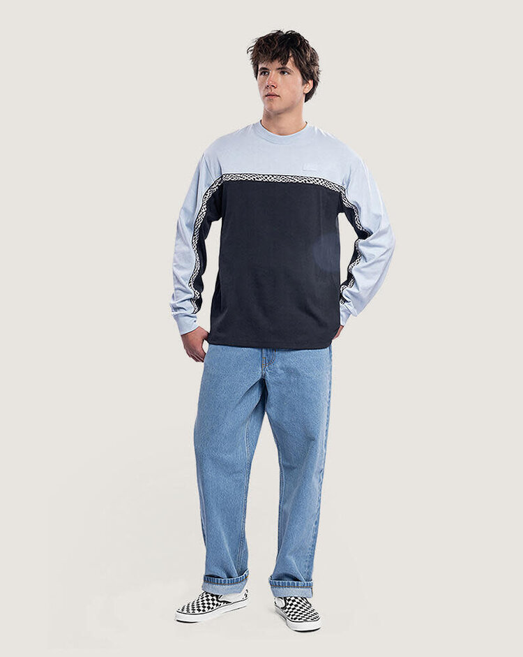 VANS VANS Blocked Checkerboard Long Sleeve Knit Soft Slate Black