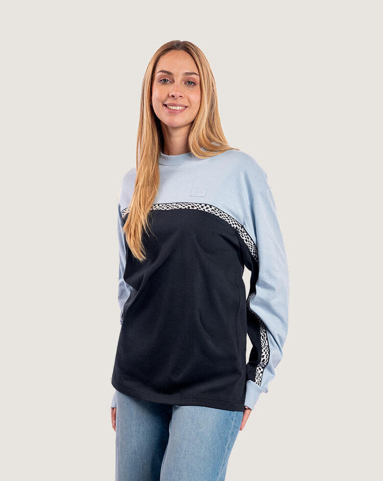 VANS VANS Blocked Checkerboard Long Sleeve Knit Soft Slate Black