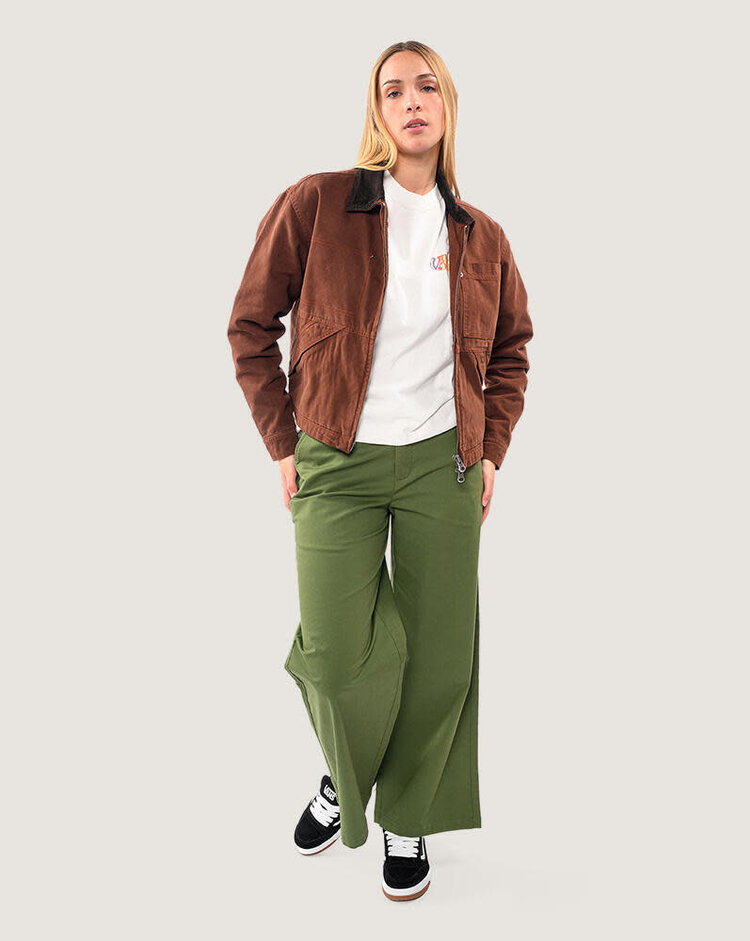 VANS VANS Nicola Cropped Chore Canvas Jacket Brown Earth