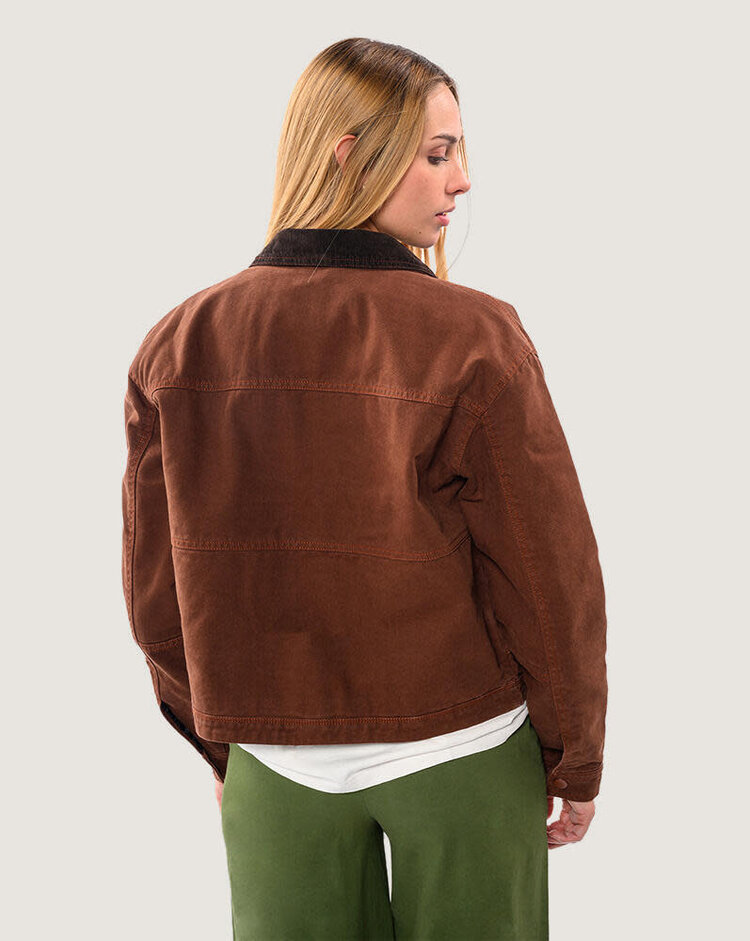 VANS VANS Nicola Cropped Chore Canvas Jacket Brown Earth