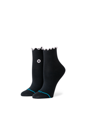 STANCE STANCE Women's Pop Ruffle Icon Quarter Black Socks