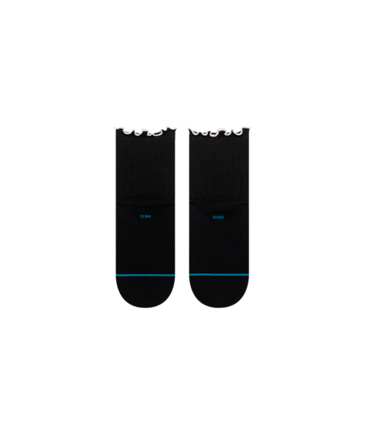 STANCE STANCE Women's Pop Ruffle Icon Quarter Black Socks