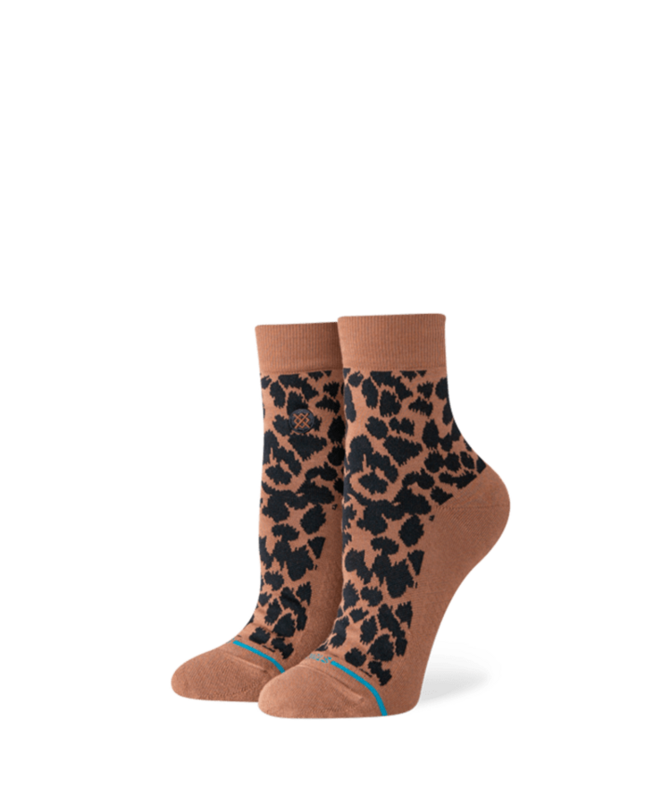 STANCE STANCE Women's Love Leopard Lowrider Brown Socks