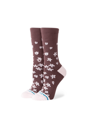STANCE STANCE Women's Floral Dreams Crew Brown Socks