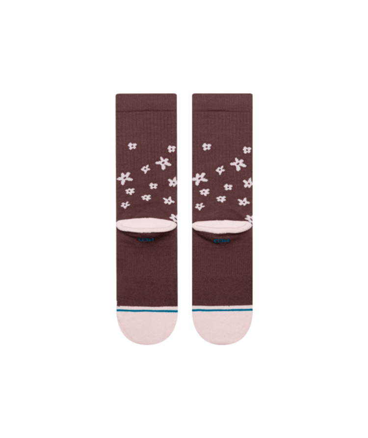 STANCE STANCE Women's Floral Dreams Crew Brown Socks