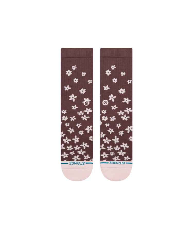 STANCE STANCE Women's Floral Dreams Crew Brown Socks