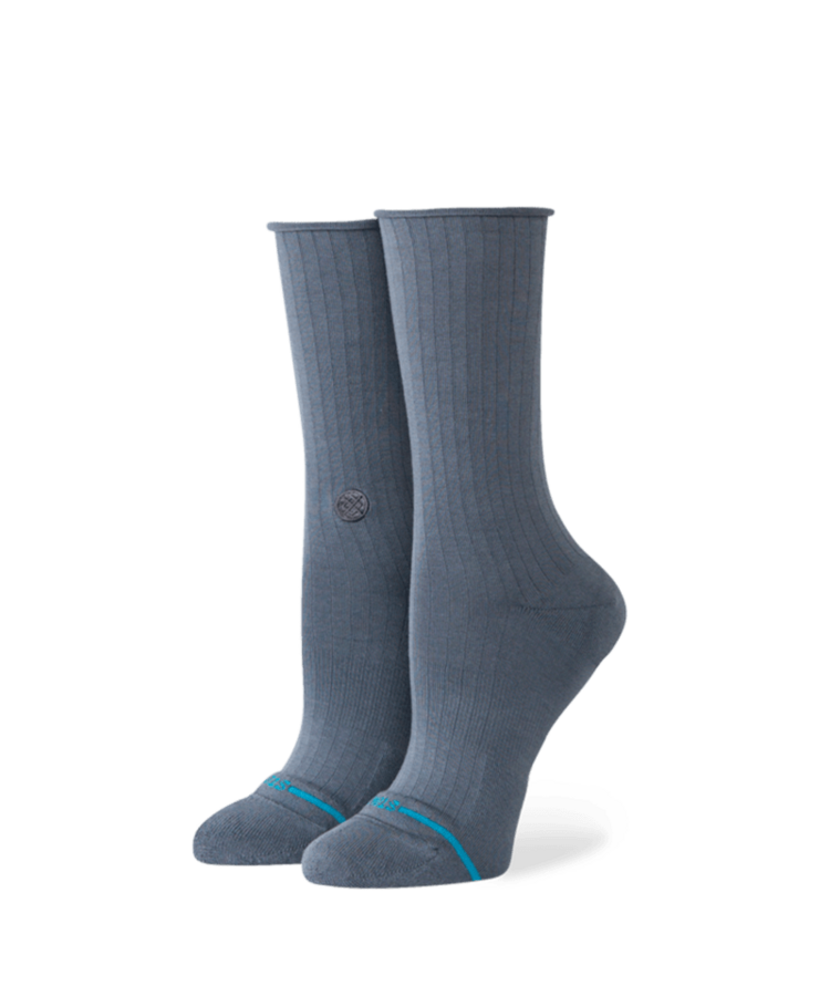 STANCE STANCE Women's Rolled Solid Crew Turbulence Socks