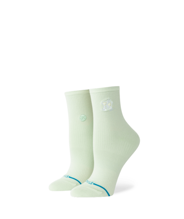 STANCE STANCE Women's Fine Rib Quarter Green Socks