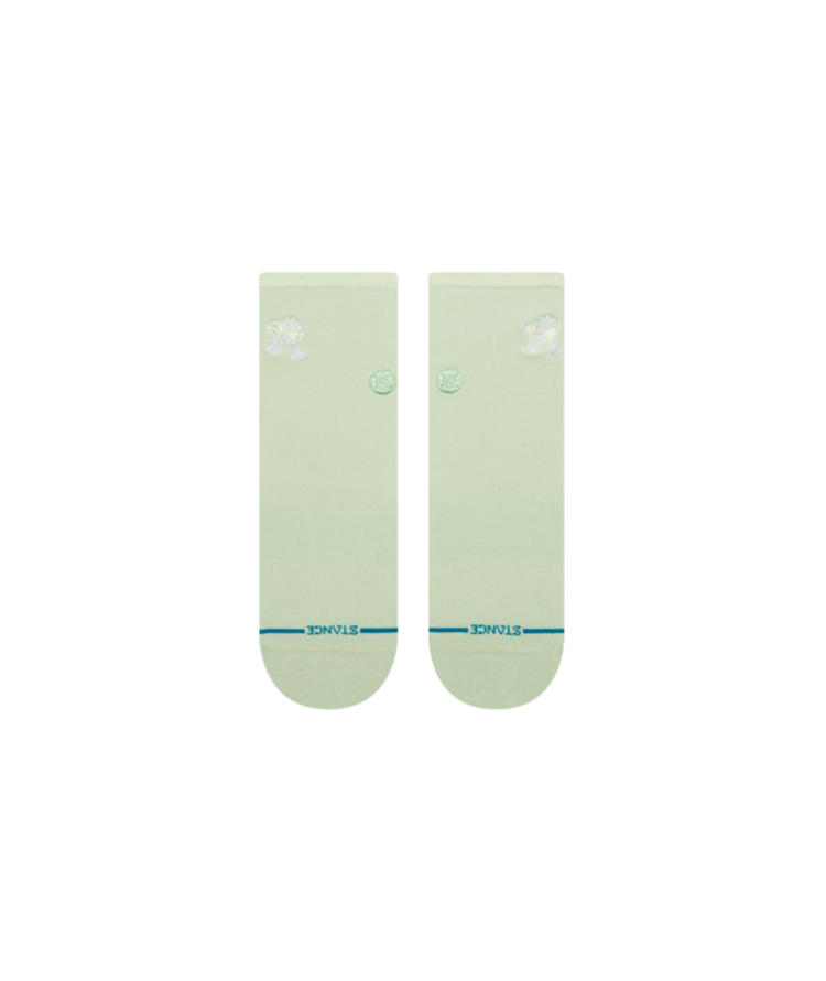 STANCE STANCE Women's Fine Rib Quarter Green Socks