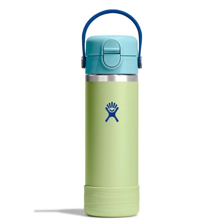 HYDRO FLASK HYDRO FLASK Kids 18 Oz Wide Mouth Covered Cap And Boot Seedling Green