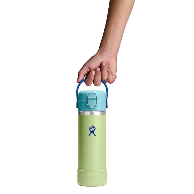 HYDRO FLASK HYDRO FLASK Kids 18 Oz Wide Mouth Covered Cap And Boot Seedling Green