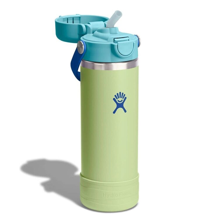 HYDRO FLASK HYDRO FLASK Kids 18 Oz Wide Mouth Covered Cap And Boot Seedling Green