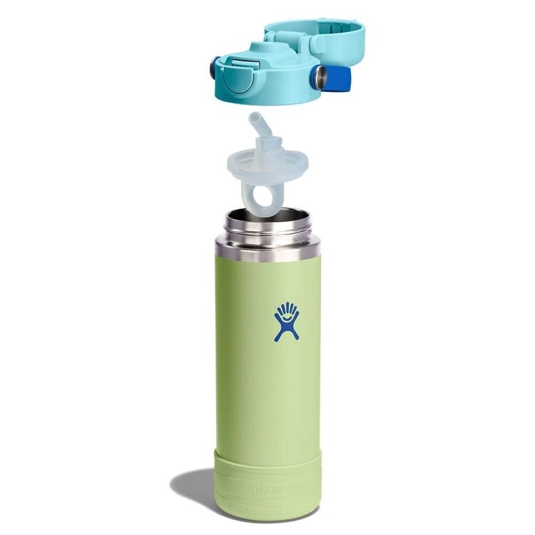 HYDRO FLASK HYDRO FLASK Kids 18 Oz Wide Mouth Covered Cap And Boot Seedling Green