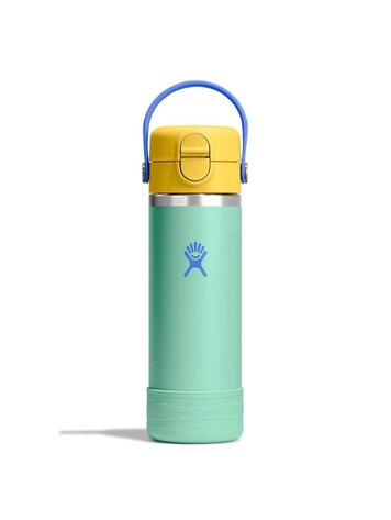 HYDRO FLASK HYDRO FLASK Kids 18 Oz Wide Mouth Covered Cap And Boot Mermaid Green