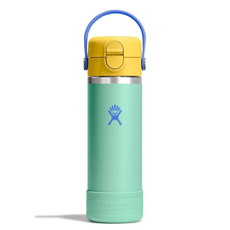 HYDRO FLASK HYDRO FLASK Kids 18 Oz Wide Mouth Covered Cap And Boot Mermaid Green