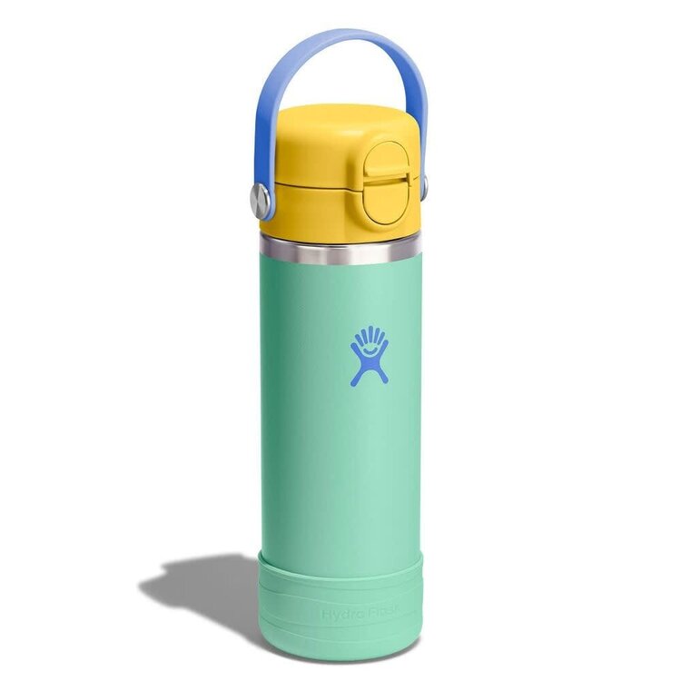 HYDRO FLASK HYDRO FLASK Kids 18 Oz Wide Mouth Covered Cap And Boot Mermaid Green
