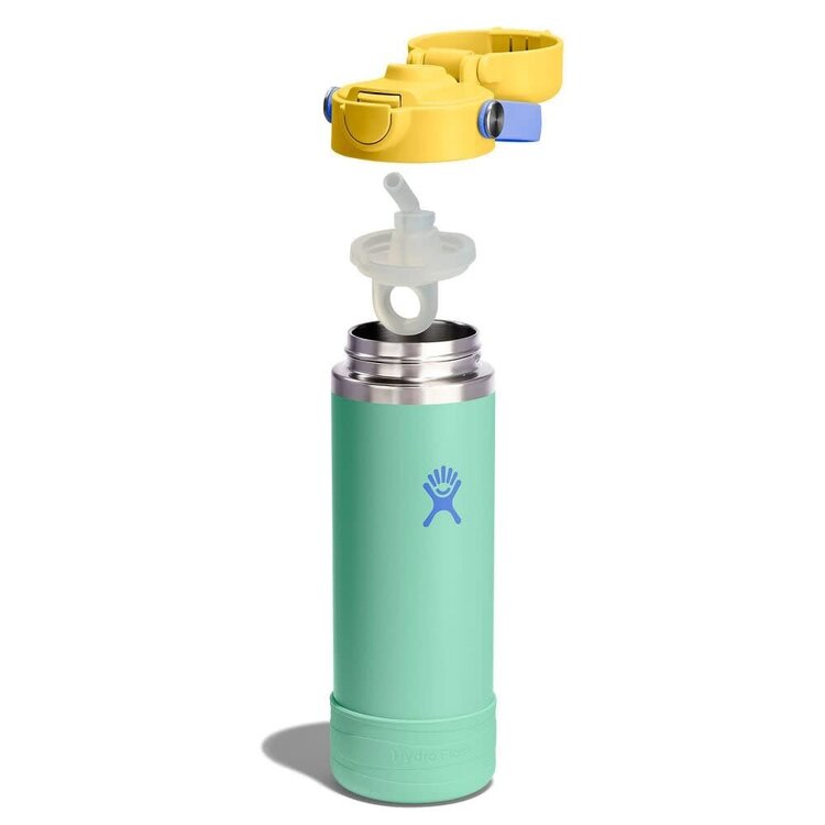 HYDRO FLASK HYDRO FLASK Kids 18 Oz Wide Mouth Covered Cap And Boot Mermaid Green