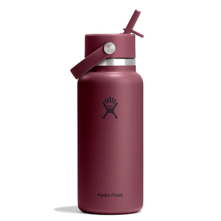 HYDRO FLASK HYDRO FLASK 32 Oz Wide Flex Straw Cap Burgundy